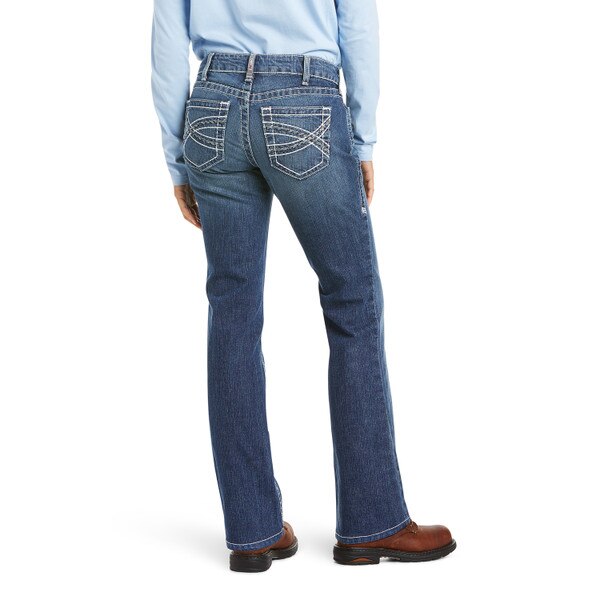 Ariat Women's FR DuraStretch Entwined Boot Cut Jean in Oceanside